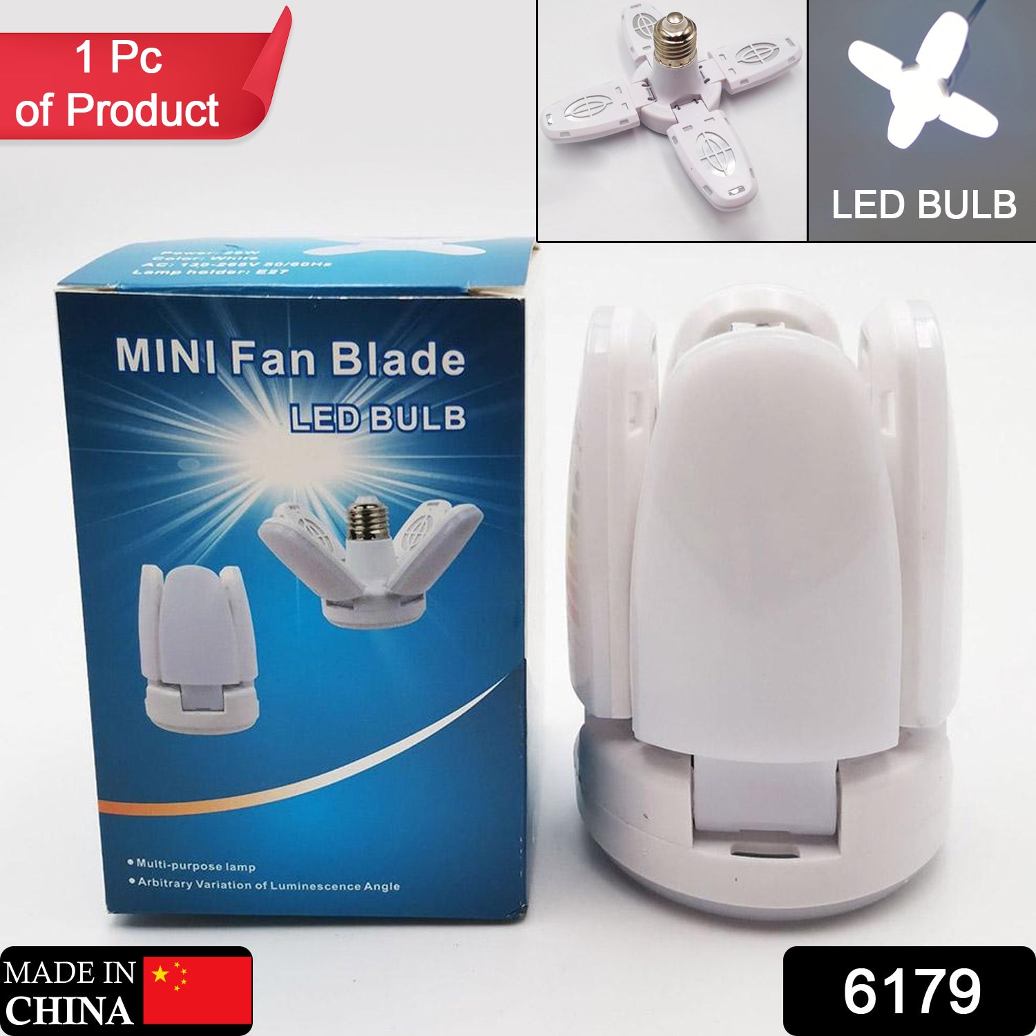 6179 Fan Blade Led Bulb 28v Foldable Led Blade Fan Bulb ( 1 Pc ) 6179 Fan Blade Led Bulb 28v Foldable Led Blade Fan Bulb ( 1 Pc )